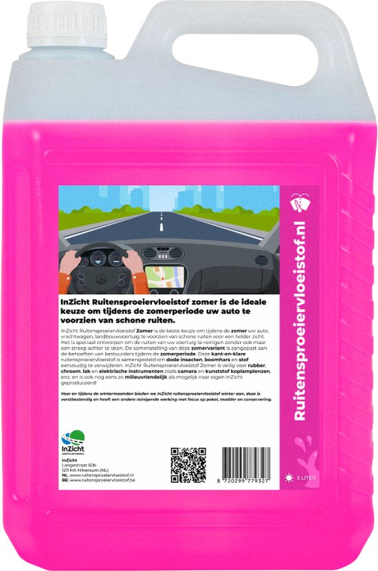 Ruitensproeiervloeistof Zomer 5L v.a. 7.66 euro en gratis verzonden - Kant-en-klaar ruitenwisservloeistof screenwash ruitensproeiervloeistoffen.