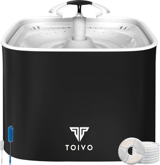 Toivo Drinkfontein Kat inclusief 10 filters - Hond/Kat – 2.5 Liter - Waterfontein Kat - Fluisterstil - Waterdispenser