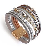 Bracelet Sorprese - Printemps - bracelet wrap - bracelet femme - cuir - cadeau - Modèle D