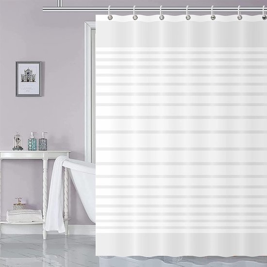 Douchegordijn 180x180cm PEVA waterdicht schimmelbestendig douchegordijn met 12 panelen... bol