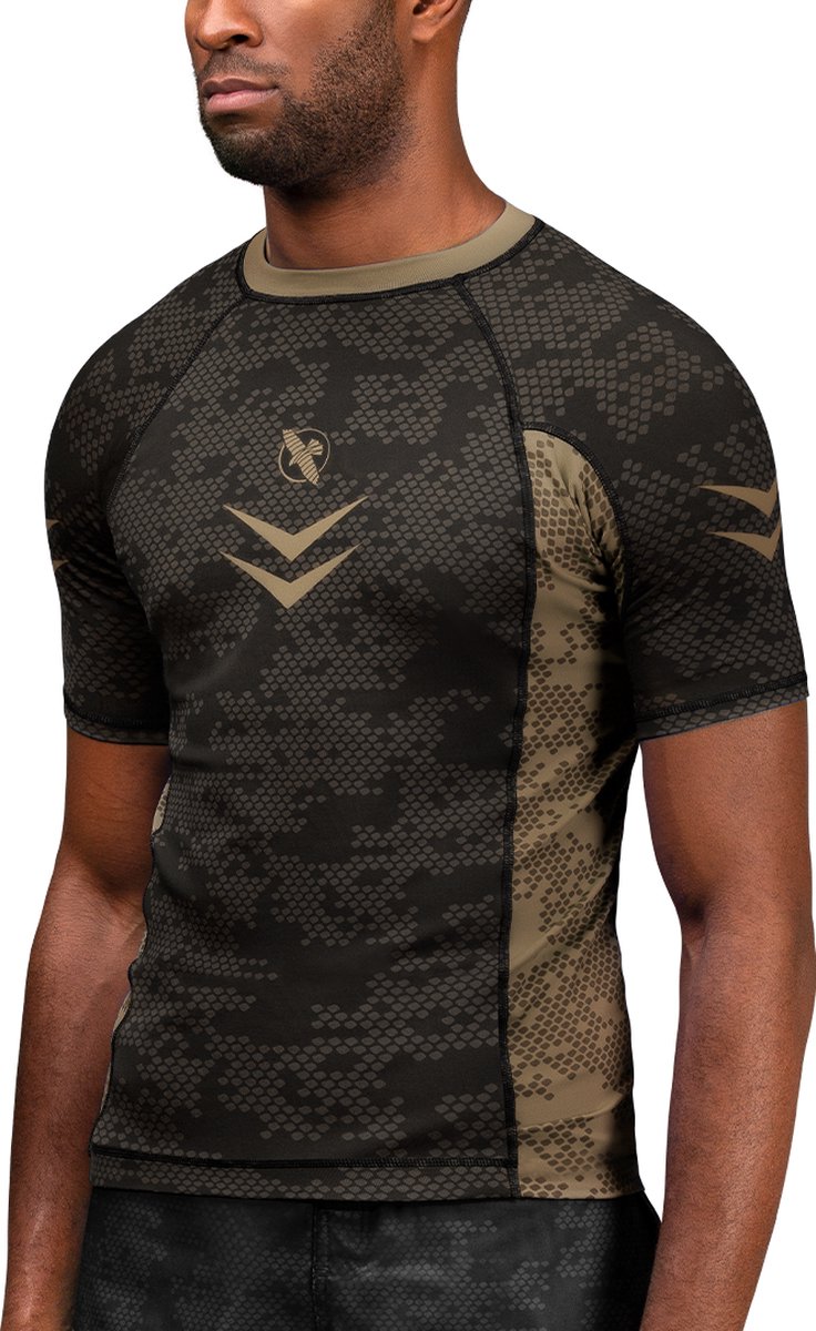 Hayabusa Arrow Ranked Short Sleeve Rashguard - Bruin - maat M