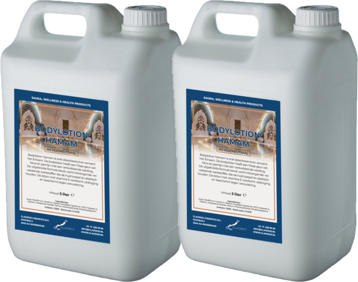 Goedkoopste Bodylotion Hamam 5 Liter - set van 2 stuks - navulling - Voordeelverpakking