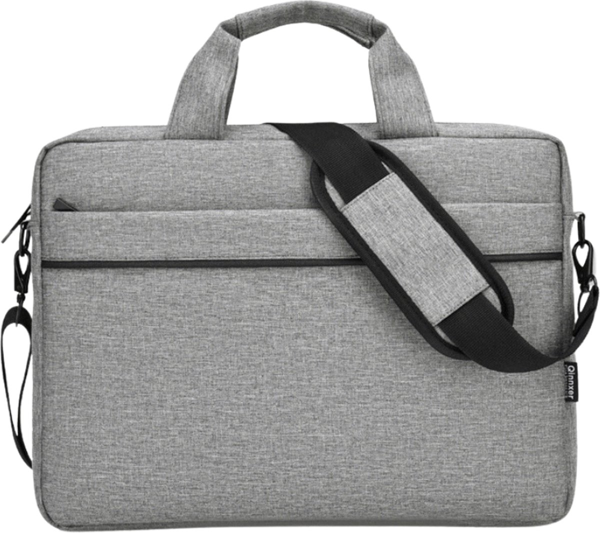 Case2go - Laptoptas 15.6 Inch - Schooltas - Extra vakken - Met Verstelbare Schouderband - Grijs