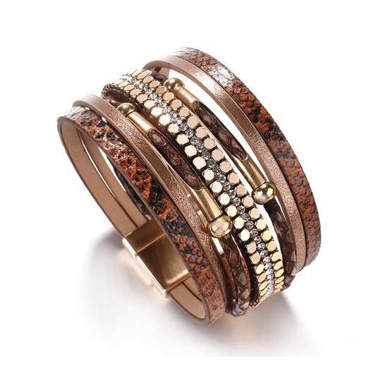 Bracelet Sorprese - Earth Brown - bracelet femme - bracelet wrap - cadeau - Modèle G