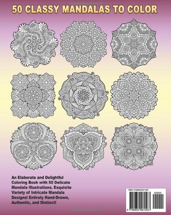 50 Classy Mandalas to Color - Kameliya Angelkova - Kleurboek voor ...
