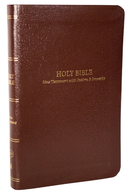 KJV, Pocket New Testament with Psalms and Proverbs, Leatherflex, Brown