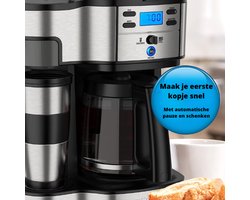 Koffiezetapparaat/ Met Dubbel Brouwsysteem/ Filterkoffiemachine /Tot 12 Kopjes Koffie