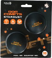 Dog Comets Ball Stardust - Hondenspeelgoed - Hondenbal - Ø6 cm - 2-pack - Natuurlijk rubber - Zwart/Oranje