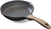 Koekenpan 24 cm, inductiepan met antiaanbaklaag, granieten pan, kookgerei, omeletpan met hittebestendig handvat, geschikt voor alle warmtebronnen