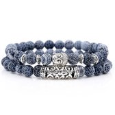 Sorprese armband - Buddha - armband dames/heren - blauw - cadeau - Model H