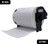 DULA - Brother Compatible DK-11240 voorgestanst barcode label - Papier - Zwart op Wit - 102 x 51 mm - 600 Etiketten per rol - 20 Rollen