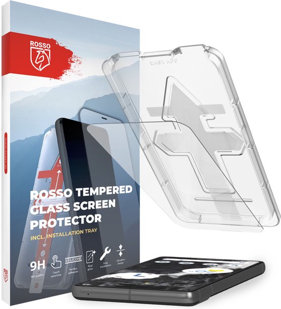 Rosso Google Pixel 7a Tempered Glass Fingerprint en Case Friendly