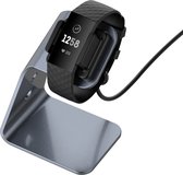Strap-it oplaadstation - Docking station geschikt voor Fitbit Charge 3 / Fitbit Charge 4 - zilver-grijs