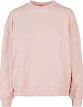 Ladies Oversized Crewneck Sweater met ronde hals Pink - 5XL