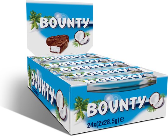 Barre de chocolat au lait Bounty - 24 pièces