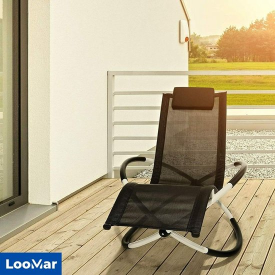 Chaise longue LooMar - Jardin - Extérieur - avec coussin - Chaise de jardin  - Chaise... | bol.com