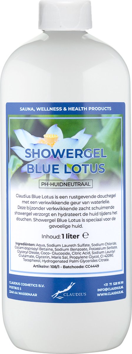 Goedkoopste Claudius Douchegel Blue Lotus 1 liter - Showergel