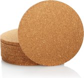 8x cork coasters for drinks - round coasters - glass coasters made of cork (8 pieces/round)