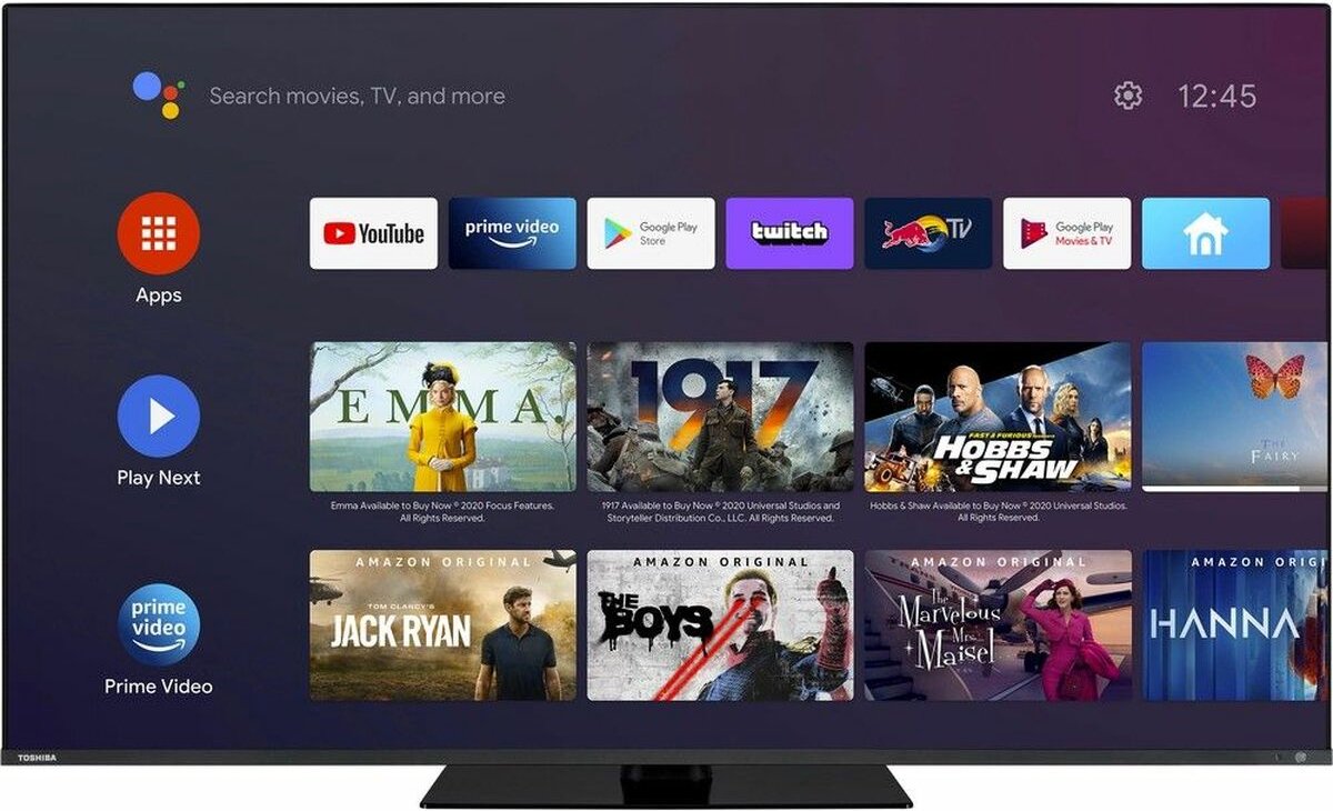 Toshiba 50QA7D63DG MB185 LED-TV 126 cm 50 inch Energielabel E (A - G) CI+*, DVB-T2, DVB-C, DVB-S2, Smart TV, UHD Zwart