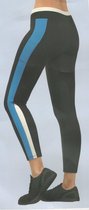 Sport jas + 2 x sport legging zwart Blauw - L/XL- traning met 2 broeken - dames