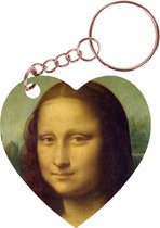 Sleutelhanger hartje 5x5cm - Mona Lisa - da Vinci