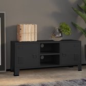 vidaXL - Tv-meubel - industrieel - 105x35x42 - cm - metaal - zwart