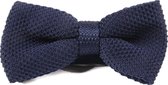 Suitable - Knitted Strik Donkerblauw - One Size - - Heren - Gala Vlinderstrik / Vlinderdas