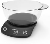 Electronic Digital Kitchen Scale, Max 5 kg, Cooking & Baking, Add & Weigh, Measures Liquids/Fluids, Hidden Until Lit Display, 1.8 litre Dishwasher Safe Bowl, Pouring Lip, Black