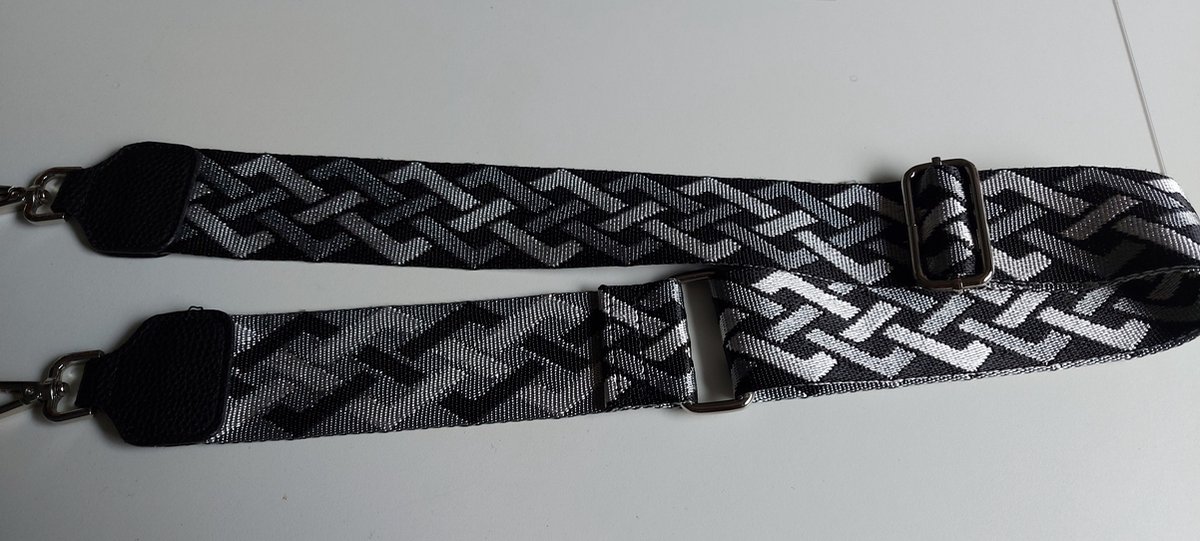 Tassen strap zwart wit, Tassen hengsel, Tassen riem, Strap