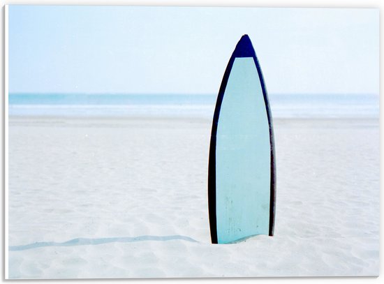 PVC Schuimplaat- Zee - Strand - Zand - Surfen - Surfplank - Hobby - 40x30 cm Foto op PVC Schuimplaat