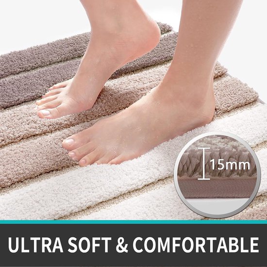 Homaxy Microvezel Badkamertapijt, Antislip, Wasbaar, Zachte Badmat