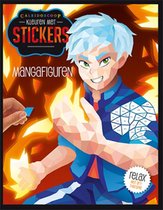 Kleuren met stickers - Mangafiguren