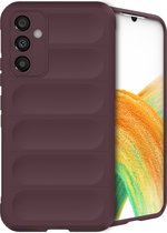 iMoshion Hoesje Siliconen Geschikt voor Samsung Galaxy A34 (5G) - iMoshion EasyGrip Backcover - Aubergine