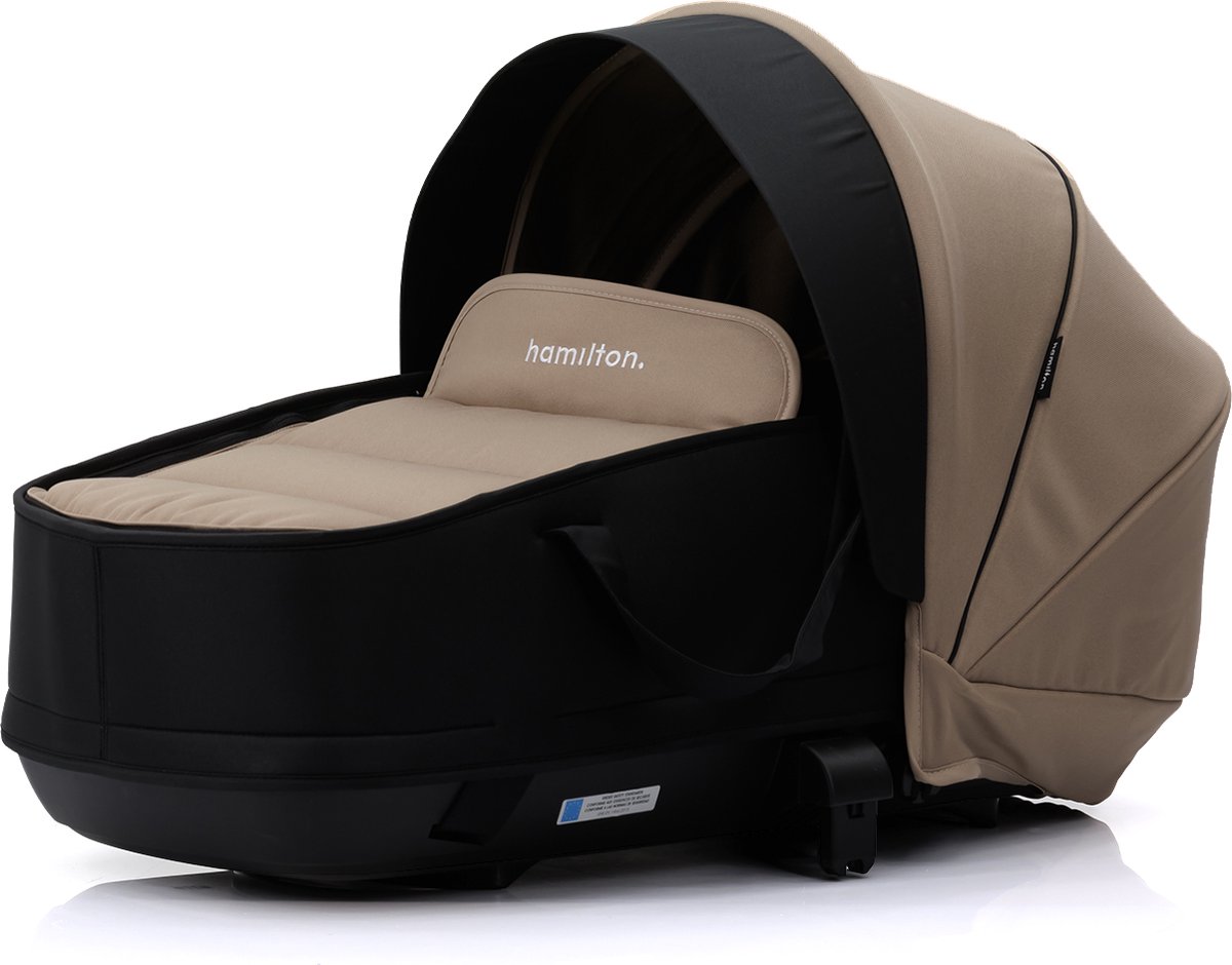 Hamilton by Yoop Bassinet - Geschikt voor S1 Plus en X1 Plus - Reiswieg Baby - Met Adapters - Ventilerend Matras - Uittrekbare Zonnekap - Kaki