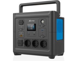 XLayer - Powerstation 435.000mAh - Noodstroomgenerator Camping – Outdoor / Tent - Draagbare Stroomgenerator - Draagbaar Powerstation / Powerbank - Mobiele Huishoudvoorziening - 230V Stopcontact - USB-C PD - 11 Aansluitingen – 1.000W (Piek 1.500)