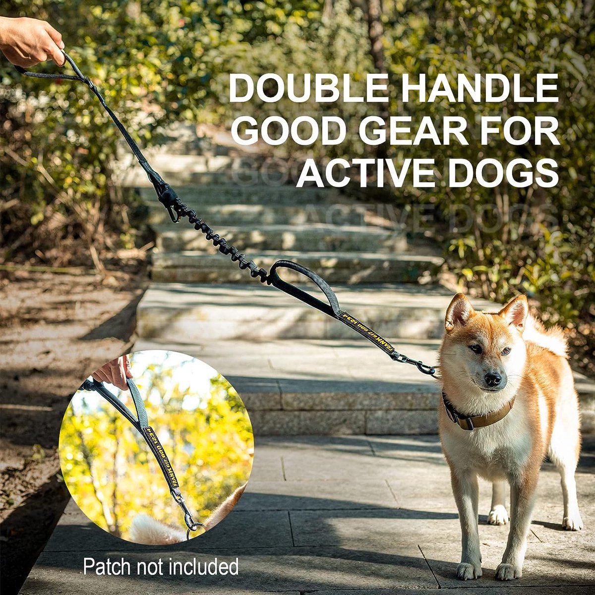 Harnais tactique pour chien et laisse élastique de 4 pieds