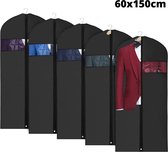 5 Housses pour vêtements XL avec fermeture éclair - Zwart - Transparent - Étui de rangement - Sac à vêtements durable - Vêtements de protection - Pakhoes - Housse de costume - 60X150 CM