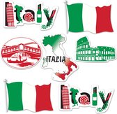 Decoraties Italië 14 stuks - Italiaanse versiering - Italië decoraties - Themafeestversiering - Feestartikelen