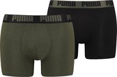 Puma Lange short - 2 Pack Zwart-Kaki - 521015001-051 - XL - Mannen