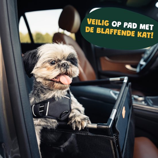 Siège auto de Luxe pour chien noir - 40x40cm Y compris sac de rangement et E-Book - Caisse de voyage pour chien - Panier de voiture pour chien - Caisse de voiture pour chien - Siège de voiture pour chien