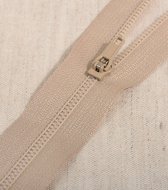 Broekrits polyester stevig beige 18cm - niet-deelbare rits