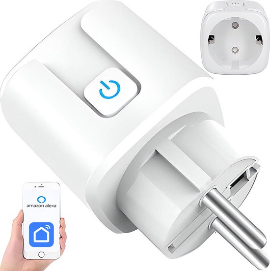 Slim Stopcontact | Smart Plug | Stopcontact bedienen vanaf je telefoon | Wit | Watt meter
