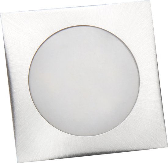 Spots encastrés LED IP67 ''Fine'' - Spot encastrable pour intérieur & extérieur - Plafonnier 3000K Ø55MM - Luminaire avec ampoule LED Clear 60 lm - Argent