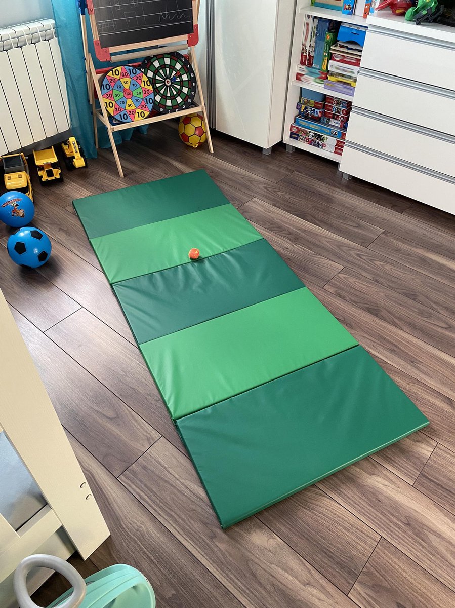 PLUFSIG - Tapis de gymnastique pliable vert, 78x185 cm IKEA | bol.com