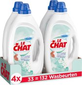 Le Chat - Sensitive Freshness - Gevoelige Huid - Vloeibaar Wasmiddel - Voordeelverpakking - 4 x 33 Wasbeurten