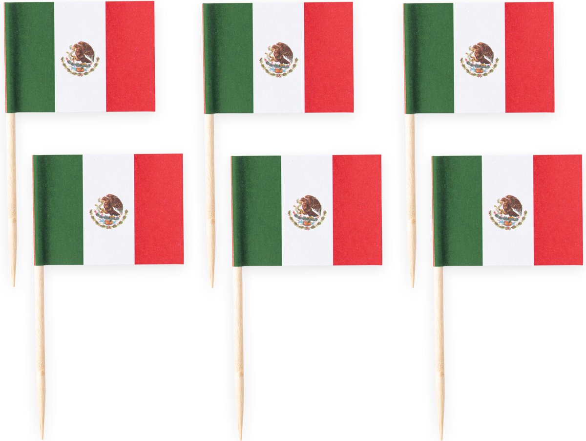 150x Cocktailprikkers Mexico - Hapjes Cocktail Tapas Zomer Terras