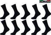 Calzera 10 Paar Herensokken - Normale sokken - Klassieke sokken - Zwart - Maat 40-46