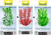 Tetra - Decoart - Plantastics - Aquariumplanten - Aquarium - Anacharis + Red Foxtail + Hygrophila - 22 cm - S - Set van 3 stuks