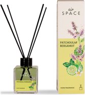 Air Space - Parfum - Geurstokjes - Huisgeur - Huisparfum - Patchouli & Bergamot - Vierkant - 100ml