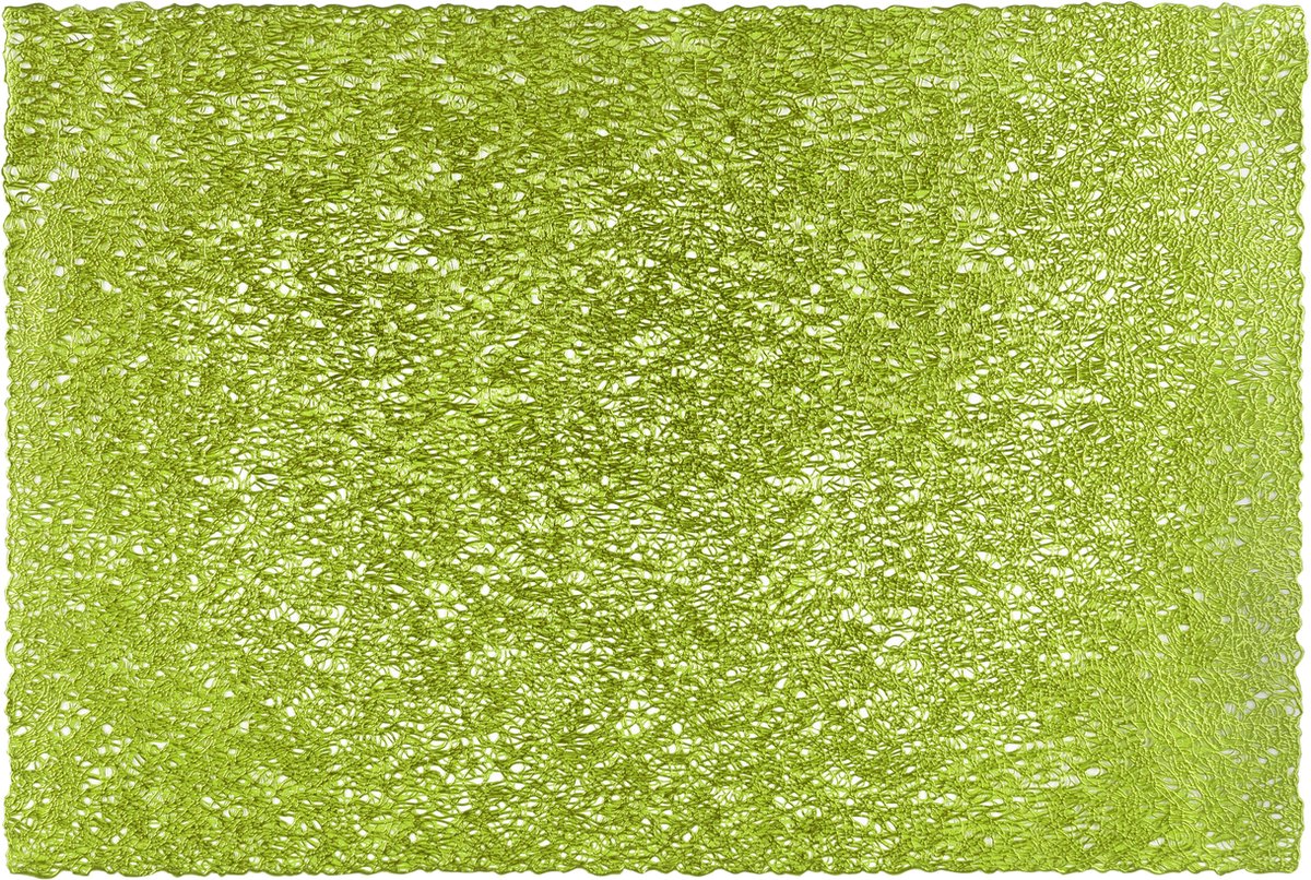 Placemat SPAGHETTI rectangular, 30x45 cm, SET/6, macaw groen